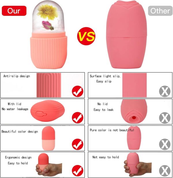 XHJRI Ice Cube Roller Massager for Face, Eyes and Neck Natur...