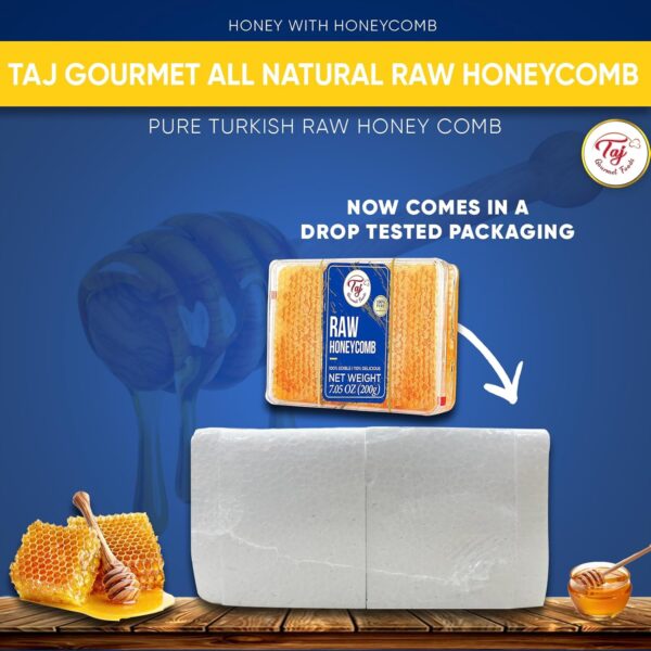 Taj Gourmet All Natural Raw Honeycomb 100% Honey Pure Turkis...