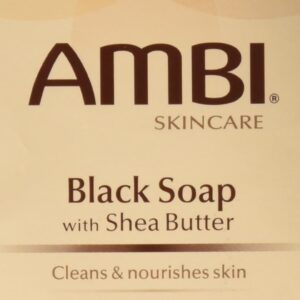Ambi Skincare Black Soap with Shea Butter, 3.5 Oz (Pack of 2...