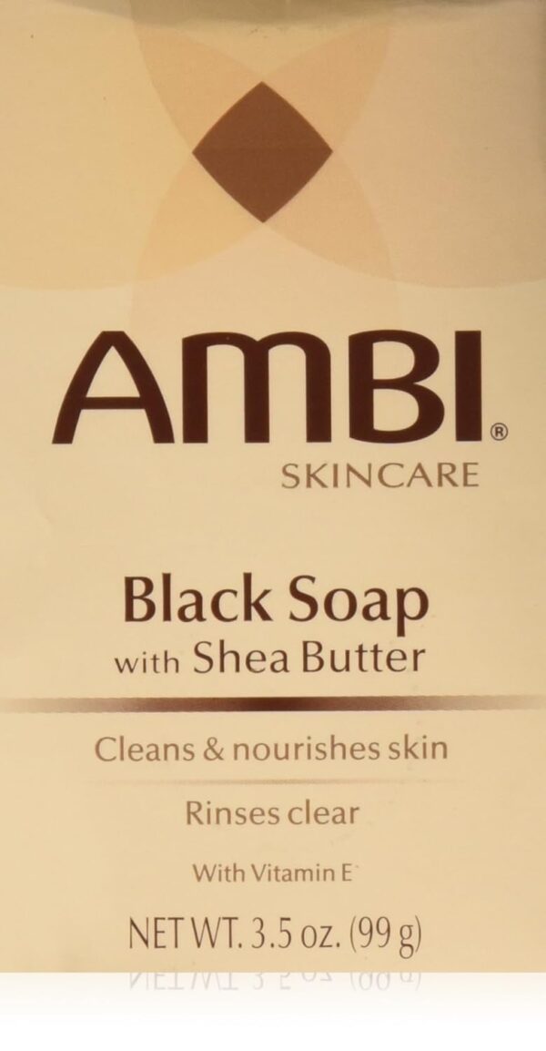 Ambi Skincare Black Soap with Shea Butter, 3.5 Oz (Pack of 2...