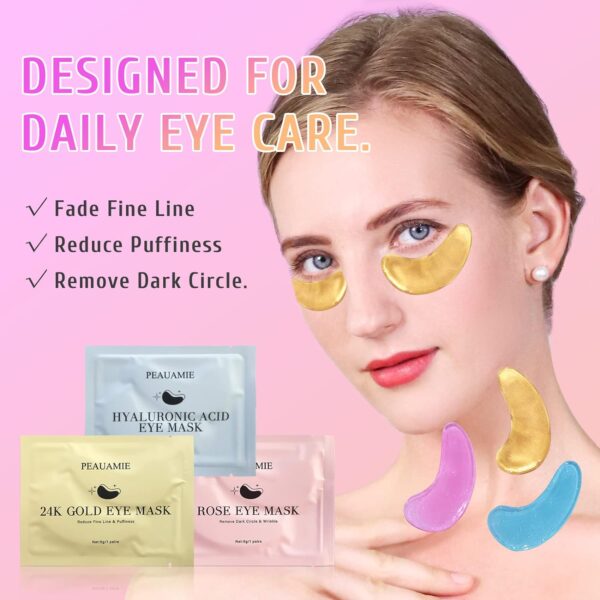 Under Eye Patches Gold and Hyaluronic Acid for puffy eyes,Ro...