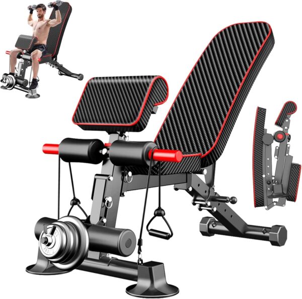 Adjustable Weight Bench - Utility workout Benches for Exerci...