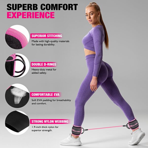 Ankle Resistance Bands with Cuffs, Ankle Bands for Working O...