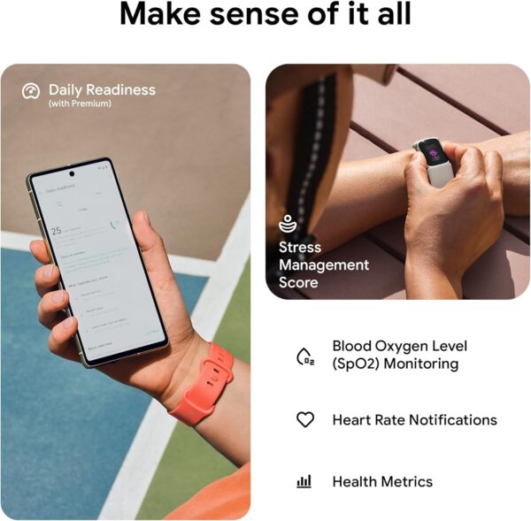 Fitbit Charge 6 Fitness Tracker with Google apps, Heart Rate...