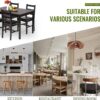 FDW | 5-Piece Solid Wood Dining Table Set for 4 | Pine Kitch...