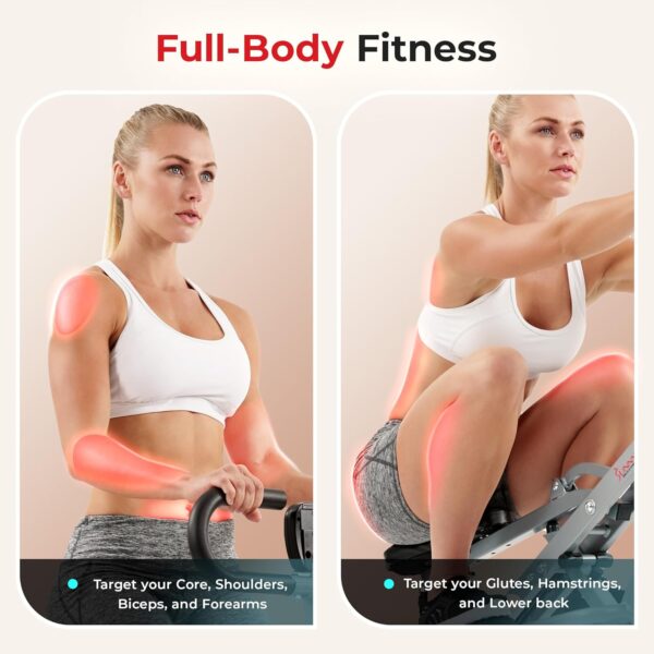 Sunny Health & Fitness Row-N-Ride Squat Assist Trainer, Fold...