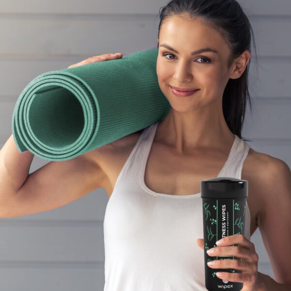 Wipex Fitness Equipment Wipes | Clean Gym Equipment, Yoga Ma...