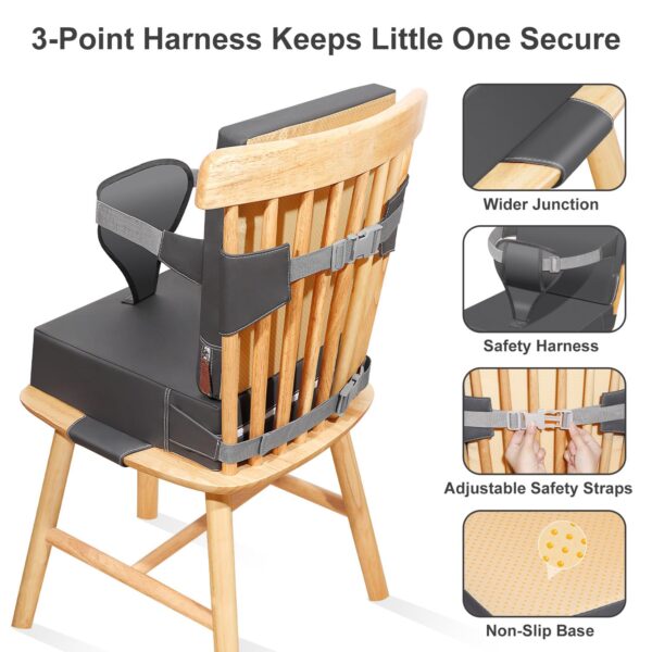 Toddler Booster Seat for Dining Table Kitchen Chair, Waterpr...