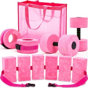 6 Pcs Aquatic Exercise Set Water Aerobics Set with Large Mes...