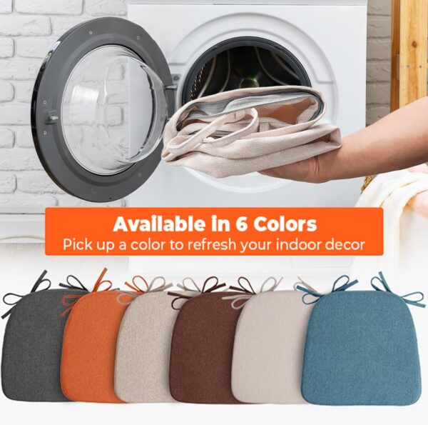 Chair Cushions for Dining Chairs, D-Shaped Seat Cushions wit...