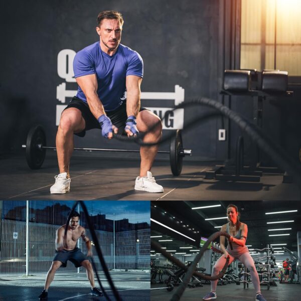 Battle Ropes Black Workout Rope 1 inch Battle Ropes for Home...