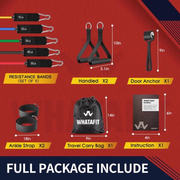 WHATAFIT Resistance Bands, Exercise Bands，Resistance Bands f...