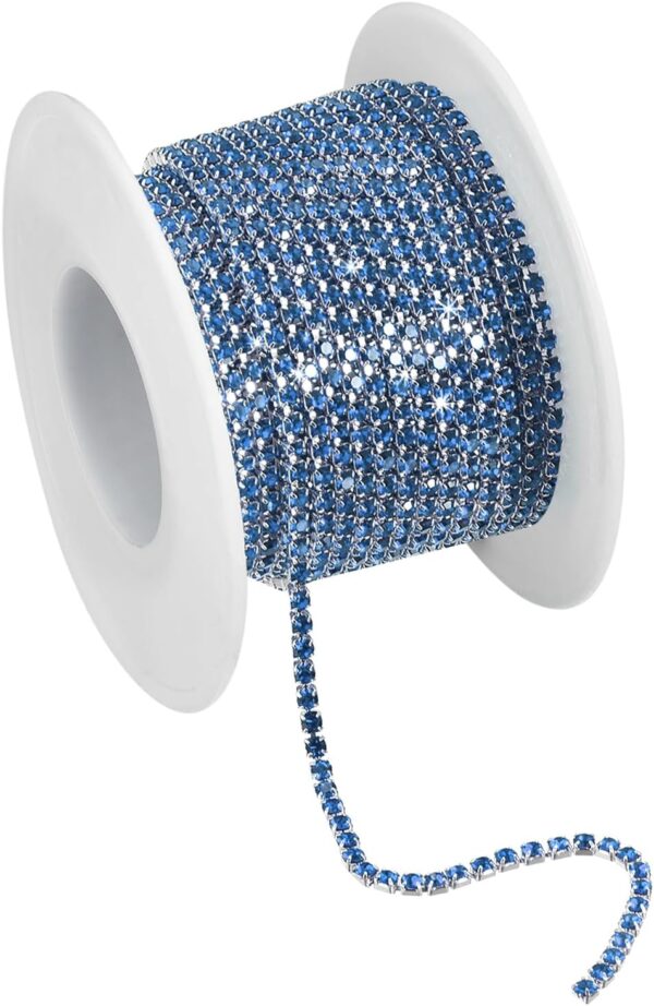 uxcell 11 Yards Crystal Rhinestone Chain, 2mm Sew on Close C...