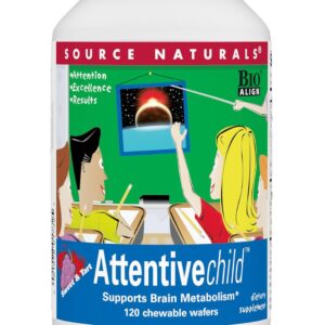 Source Naturals Attentive Child Chewable Wafers for Brain Me...
