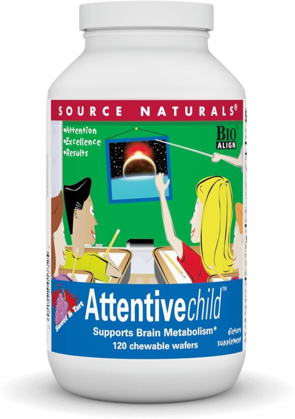 Source Naturals Attentive Child Chewable Wafers for Brain Me...