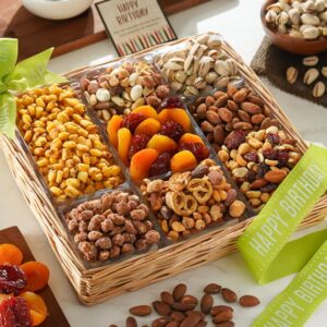 Broadway Basketeers Birthday Fruit And Nuts Gift Basket - Go...