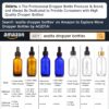 AOZITA 4 Pack, 2 oz Dropper Bottles with 1 Funnel & 4 Labels...