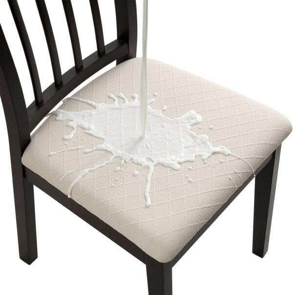 Waterproof Seat Cushion Covers 6 PCS, Stretch Jacquard Chair...
