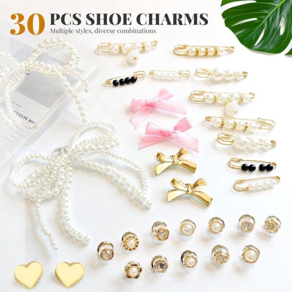 30PCS Womens Shoe Charms for Sneakers Cute Lace Accessories ...