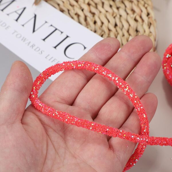 PATIKIL Sequins Rope, 5.5 Yard 6mm Sequins Rhinestone Tube C...