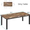 GarveeHome Industrial Dining Table for 6-8 People, 78.7 Inch...