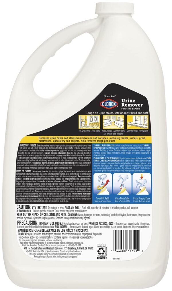 CloroxPro Urine Remover for Stains and Odors Refill, 128 Oun...