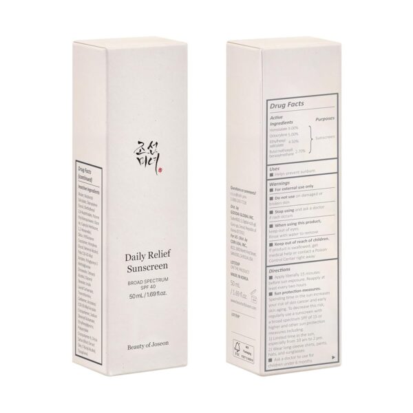 Beauty of Joseon Daily Relief Sunscreen for face Sun moistur...
