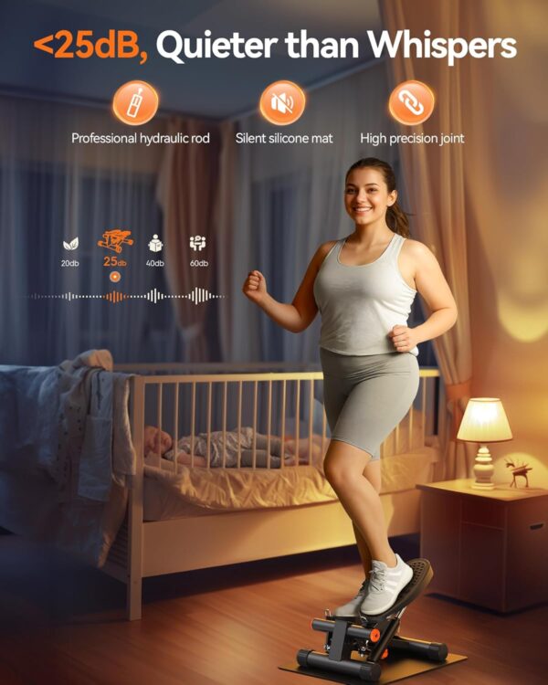 Niceday Steppers for Exercise, Mini Stair Stepper with Resis...