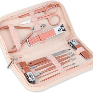 Nail Clippers and Beauty Tool Portable Set, Rose Gold Marten...