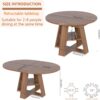 43.3in-59in Extendable Round Dining Table for 4-8,Modern Kit...