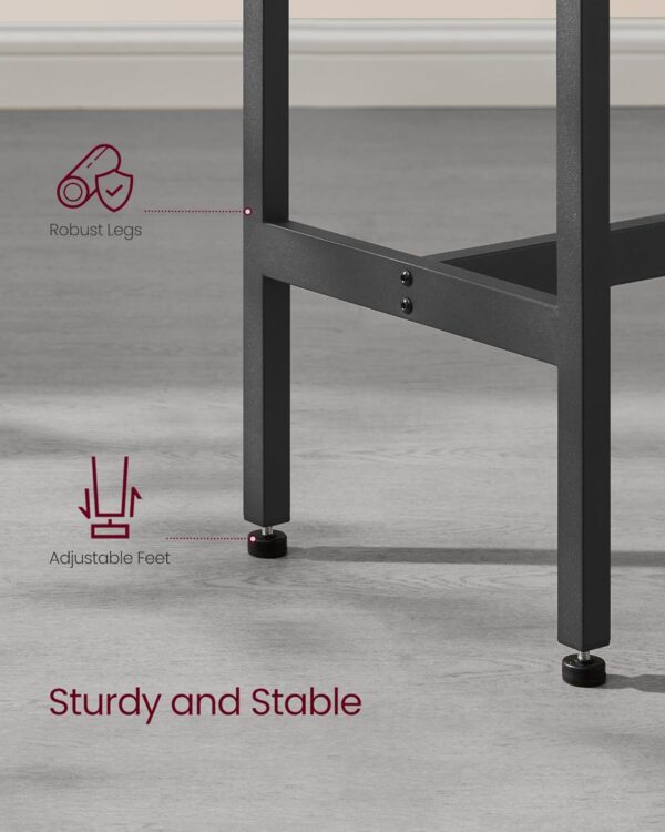VASAGLE Bar Table, Narrow Long Kitchen Dining Table, Sturdy ...