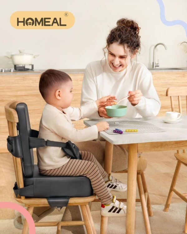 HOMEAL Booster Seat for Kitchen Chair, Breathable Toddler Bo...