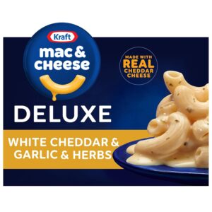 Kraft Deluxe White Cheddar & Garlic & Herbs Mac & Cheese Mac...