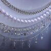 62pcs Silver Set Sock Charm Set, Safety Pin Brooch, Rhinesto...