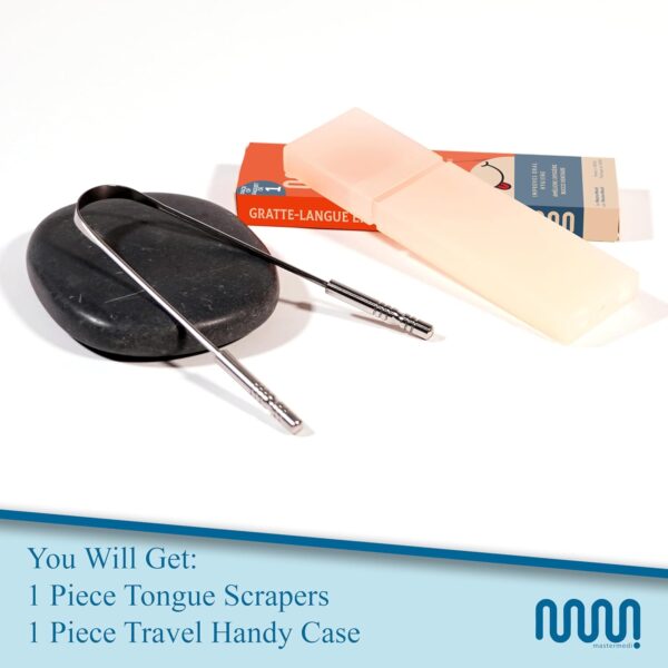 MasterMedi Tongue Scraper with Case Easy to Use Tongue Scrap...