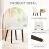 COLAMY Upholstered Dining Chairs Set of 4, Modern Fabric Din...