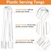 PEASUG 20 PCS Plastic Serving Tongs, Disposable Plastic Tong...