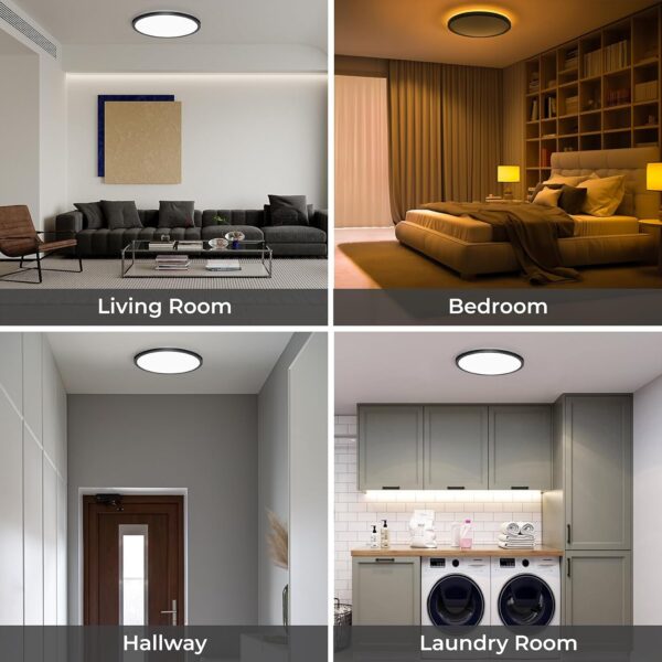 Matane Flush Mount Ceiling Light Fixture with Remote Control...