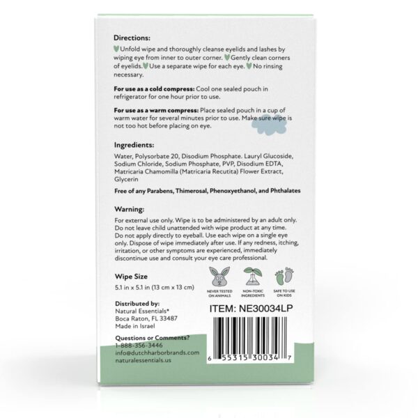 Lil' Peepers Baby Eye Wipes and Eyelid Cleanser, Preservativ...