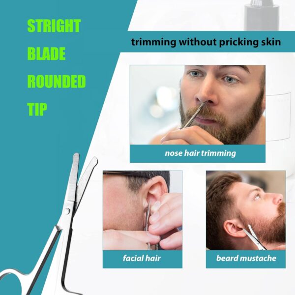 Facial Hair Small Grooming Scissors For Men Women - Eyebrow,...