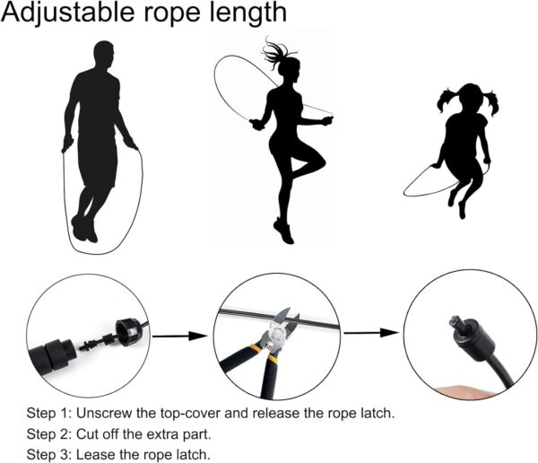 BOOMIBOO Jump Rope, Adjustable Jump Ropes,Skipping Rope Tang...