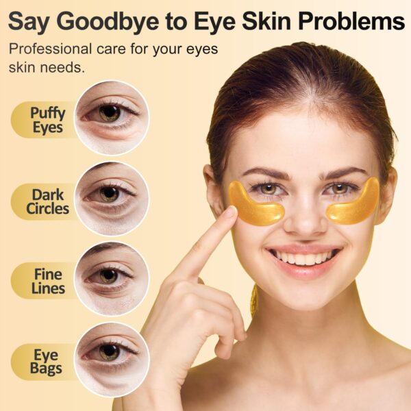 Under Eye Patches (25 Pairs) - 24K Gold Eye Masks Enriched w...