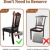 Waterproof Dining Chair Seat Covers Leather Kitchen Seat Cov...