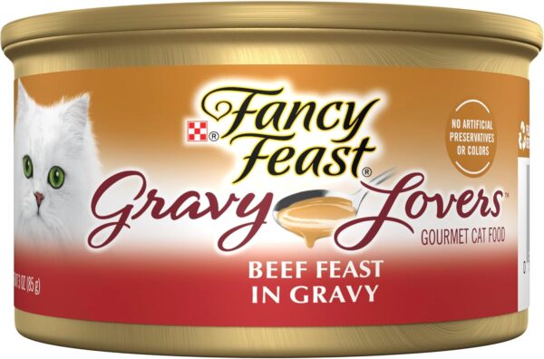 Purina Fancy Feast Gravy Lovers Beef Feast Grilled Gourmet C...