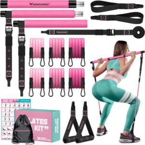Pilates Bar Kit with Resistance Bands, Multifunctional Pilat...