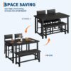 IDEALHOUSE Dining Table Set for 4, Kitchen Table and 2 Uphol...