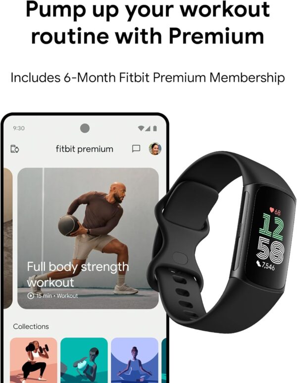 Fitbit Charge 6 Fitness Tracker with Google apps, Heart Rate...