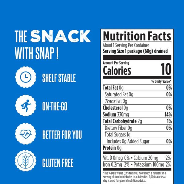 SuckerPunch Classic Dill Pickle Chips, Snack Pack, Gluten Fr...