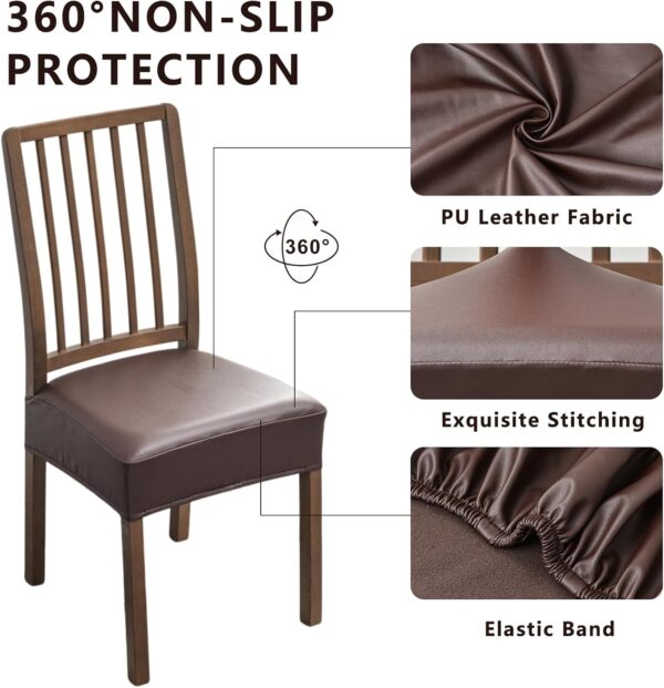 NILUOH Waterproof Seat Covers for Dining Room Chairs Set of ...