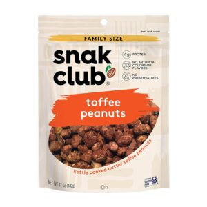 Snak Club Toffee Peanuts, Candied Peanuts with Praline Coat ...